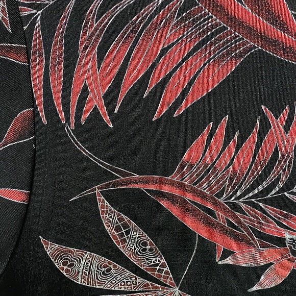 Maggie Barnes vintage plus size 2X Black and Red white floral Tunic Top - Picture 9 of 16